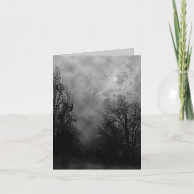 Halloween atormentada tarjeta de arte Sky Blank (Anverso)