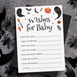 Halloween Baby Boy Shower Wire para la tarjeta de