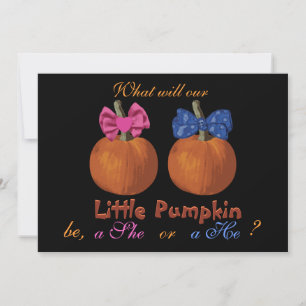 Halloween Baby Gender Reveal Invitaciones