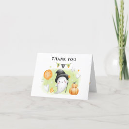 Halloween Baby Shower Gracias Tarjeta Un Pequeño B