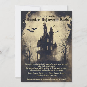 ¡Halloween Bash! Invitación a la fiesta de Hallowe