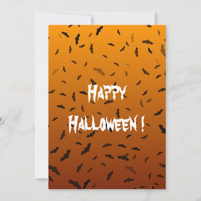 Halloween Bats Flat Card (Anverso)