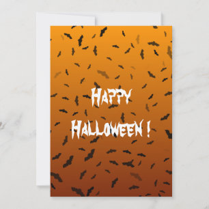 Halloween Bats Flat Card