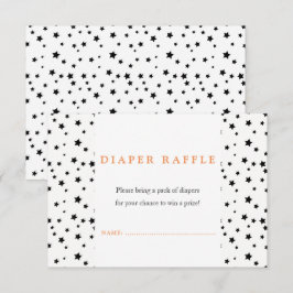 Halloween Bebé ducha Diaper Invitación negra