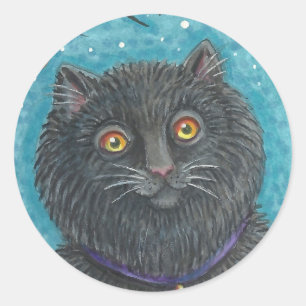 HALLOWEEN BLACK CAT PEGATINAS HECHOS