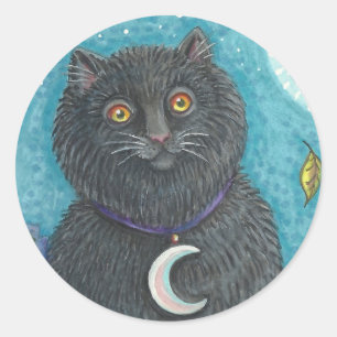 HALLOWEEN BLACK CAT PEGATINAS HECHOS