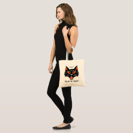 Halloween Black Cat Trick o Trate Bolsa con Nombre