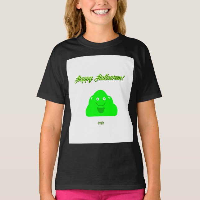 Halloween Blob Chicas Camiseta Black Basic (Anverso)