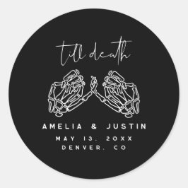 Halloween Boda gótica favorece a los Pegatinas