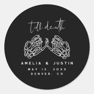 Halloween Boda gótica favorece a los Pegatinas