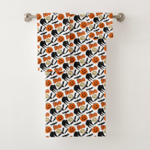 Halloween Boo Bats Calabaza De Gatos Y Dibujo De L