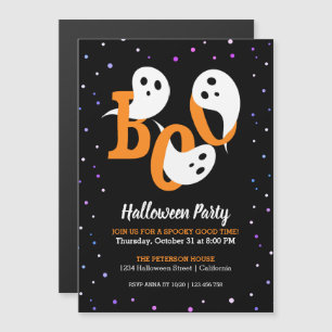 Halloween Boo Fantasma Imán de Invitación Confetti