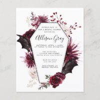 Halloween Bridal Shower | Folleto presupuestario