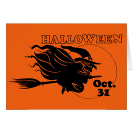 Halloween Bruja en tarjeta de saludo divertida Bro