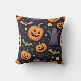 Halloween Calabaza Gorra de bruja Patrón almohada