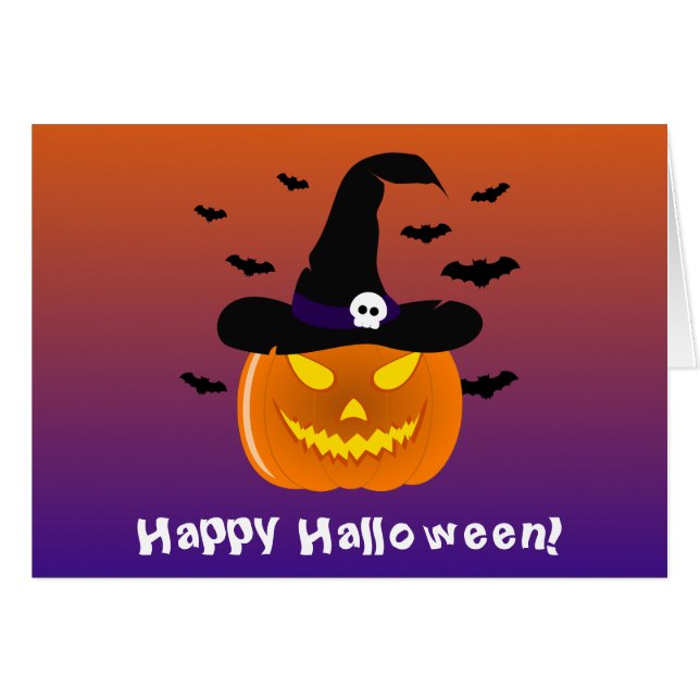 Halloween Calabaza Jack o’ Lantern Witch Gorra (Anverso (Horizontal))