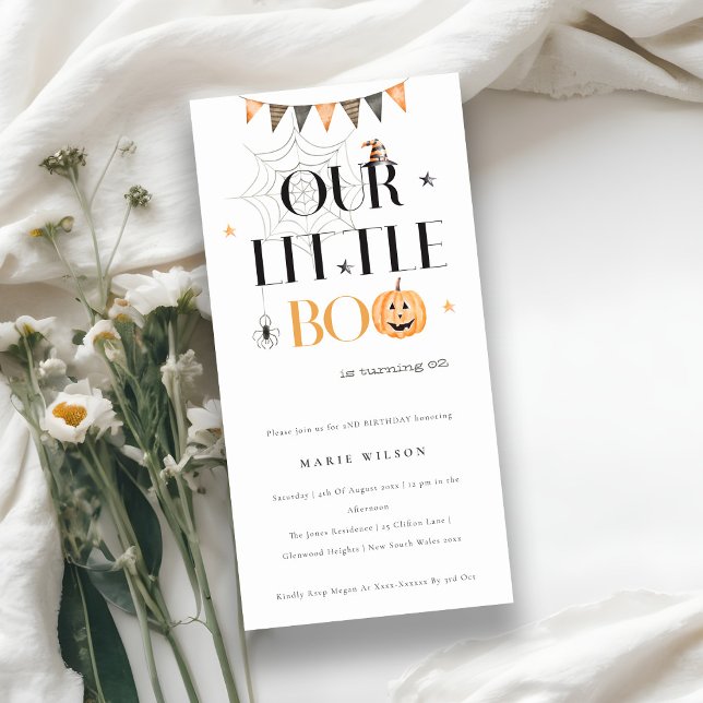 Halloween Calabaza Pequeña Boo Niños Invitación de (Subido por el creador)