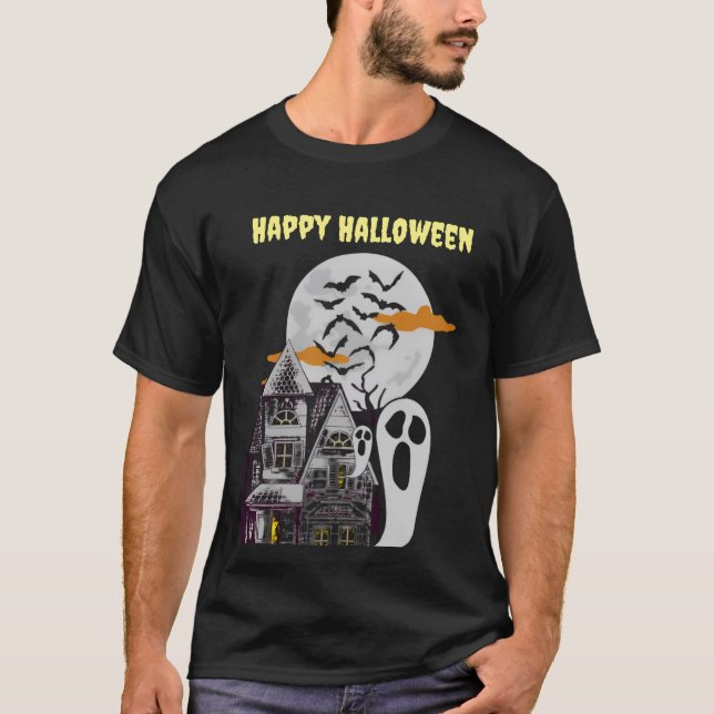 Halloween, camiseta de Halloween de la casa y los  (Anverso)