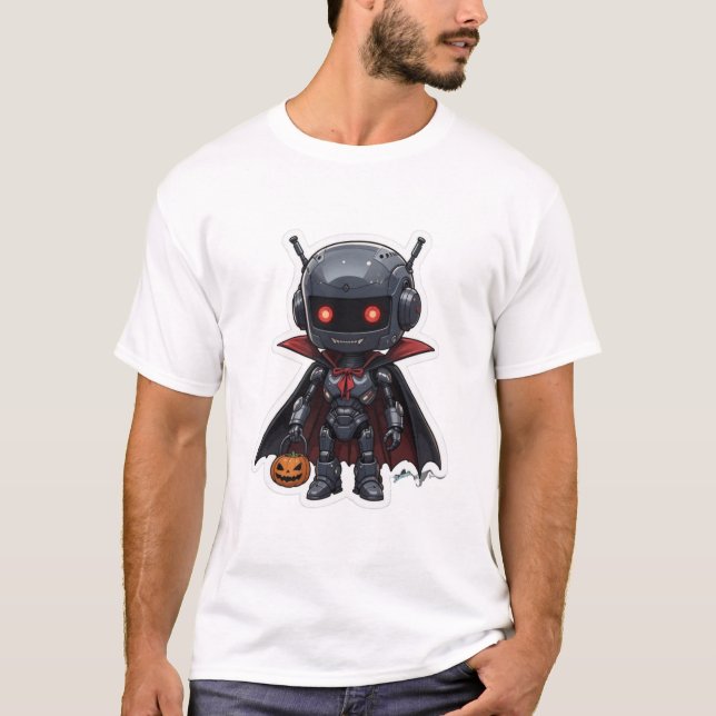 Halloween camiseta de Vampire Robot Cute Sci-Fi (Anverso)
