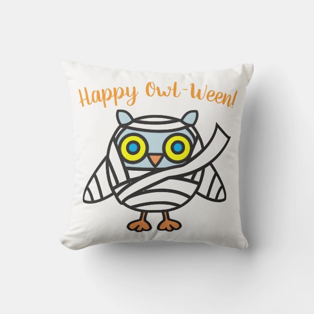 Halloween Cojín decorativo Owl Mummy (Anverso)