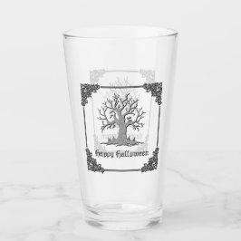 Halloween con árbol plateado