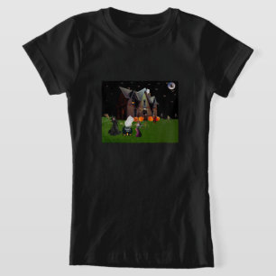 Halloween con camiseta de Chicas de amigos