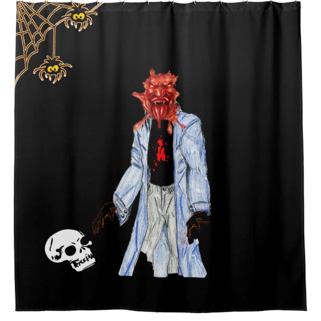 Halloween con cortina de ducha (Anverso)
