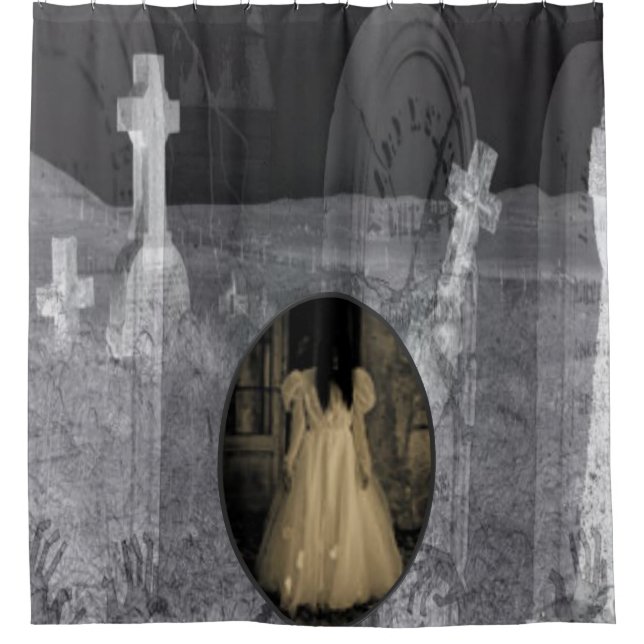 Halloween con cortina de ducha (Anverso)