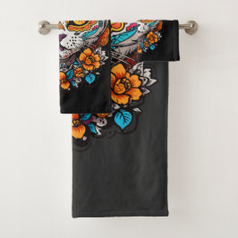 Halloween con cráneo de azúcar en gato, Día de los