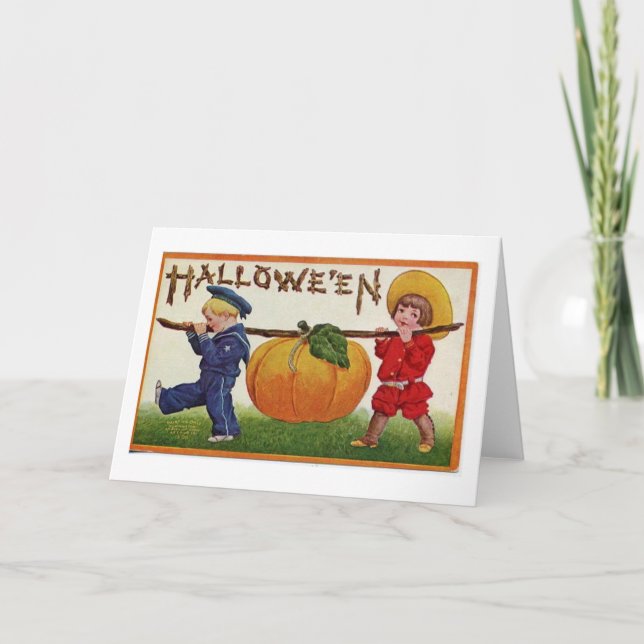 Halloween con vintage de tarjetas (Anverso)