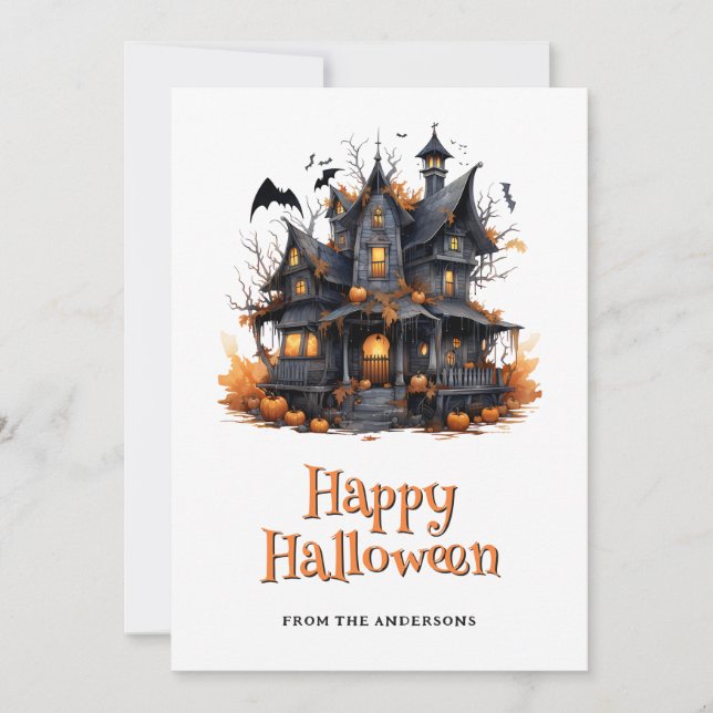 Halloween Country House ofrece la tarjeta fantasma (Anverso)