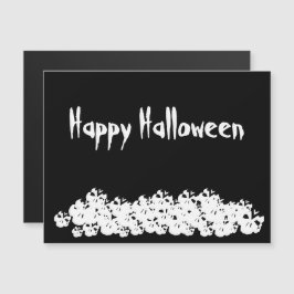 Halloween cráneo blanco negro apilar imán personal