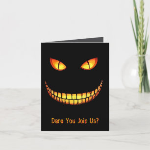 Halloween Crazy Smile Tarjeta de felicitación pleg
