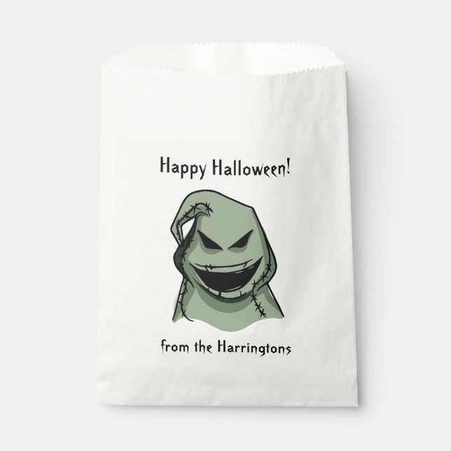 Halloween Criaturas 1/4 bolsas de texto para favor (Anverso)