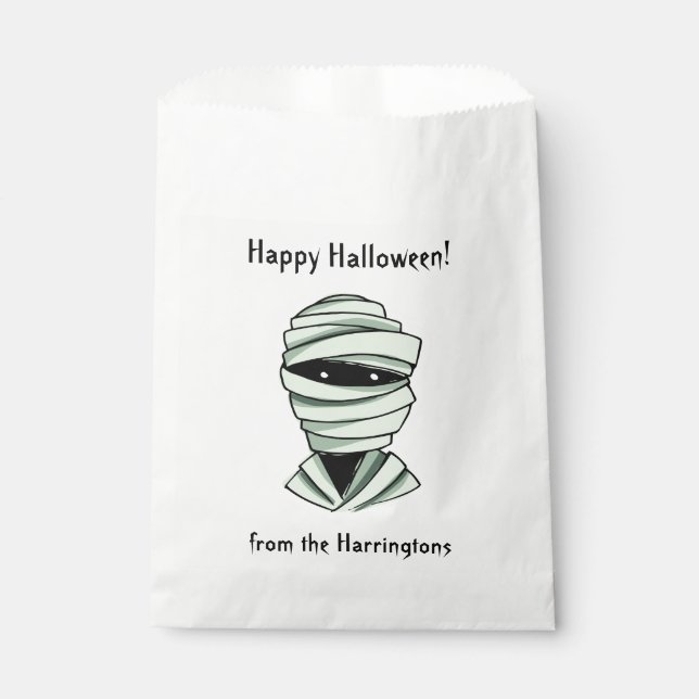 Halloween Criaturas 2/4 bolsas de texto para favor (Anverso)