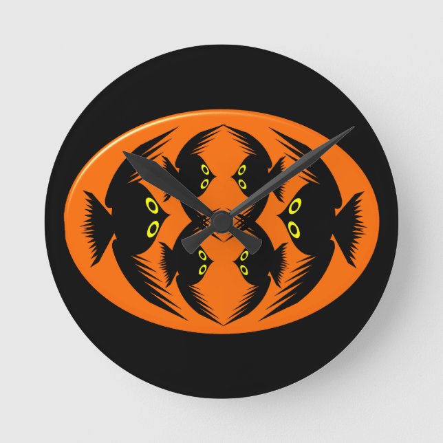 Halloween cruza el reloj de pared (Anverso)