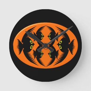 Halloween cruza el reloj de pared