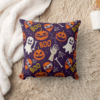 Halloween Cute Boo Spooky Funny Cojín decorativo