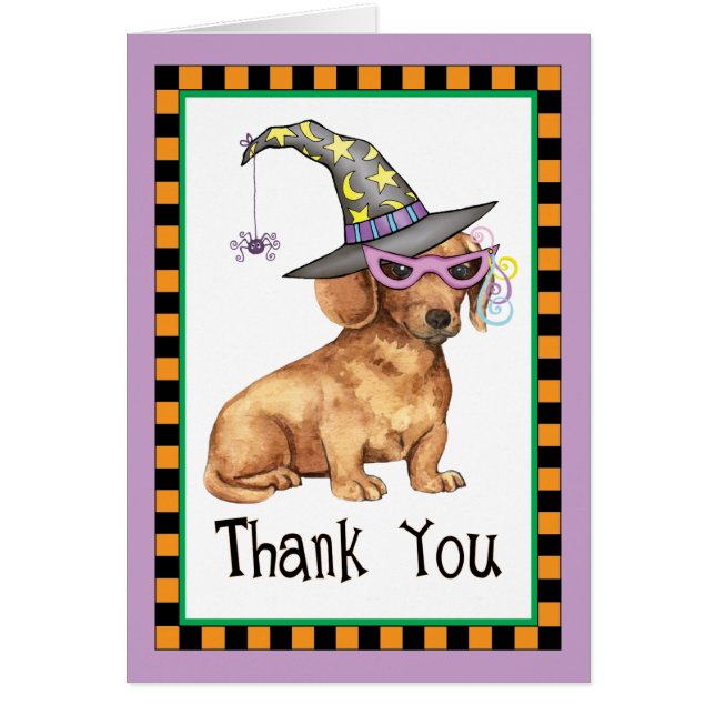 Halloween Dachshund Gracias (Frente)