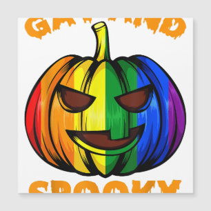 Halloween de arcoíris espeluznante y gay, calabaza