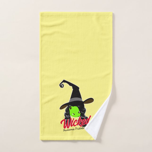 Halloween de bruja verde perverso (Toalla de mano)