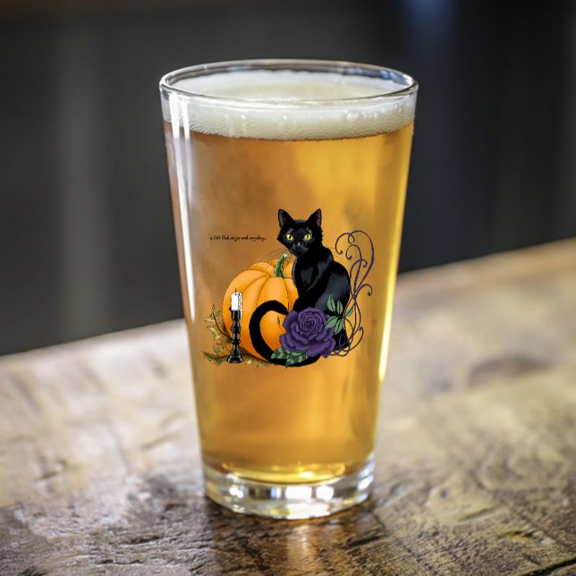 Halloween de calabaza de Rosa morado de gato negro (Subido por el creador)