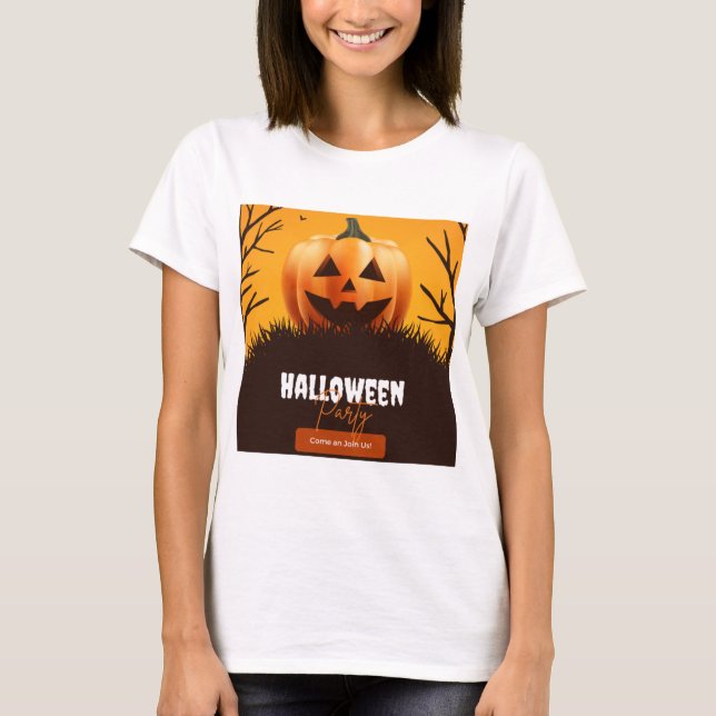 Halloween de camisetas femeninas (Anverso)