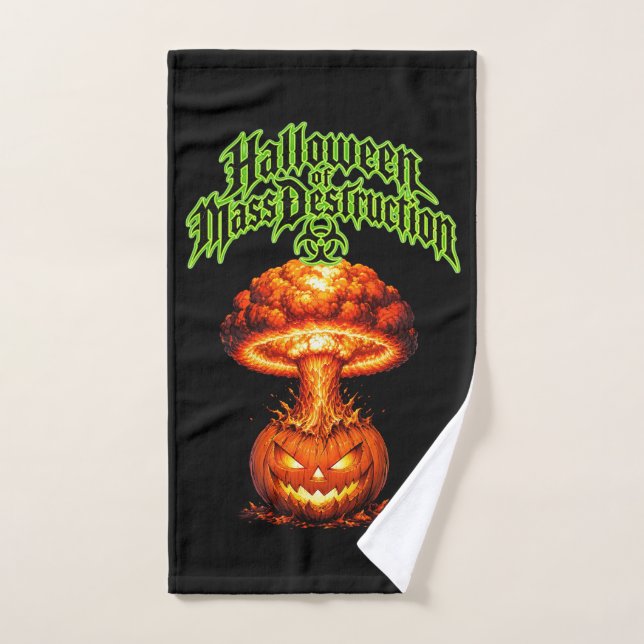 Halloween de Destrucción Nuclear Jack-o'-Lant (Toalla de mano)