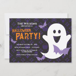 Halloween de diseño, invitación a fiesta fantasma