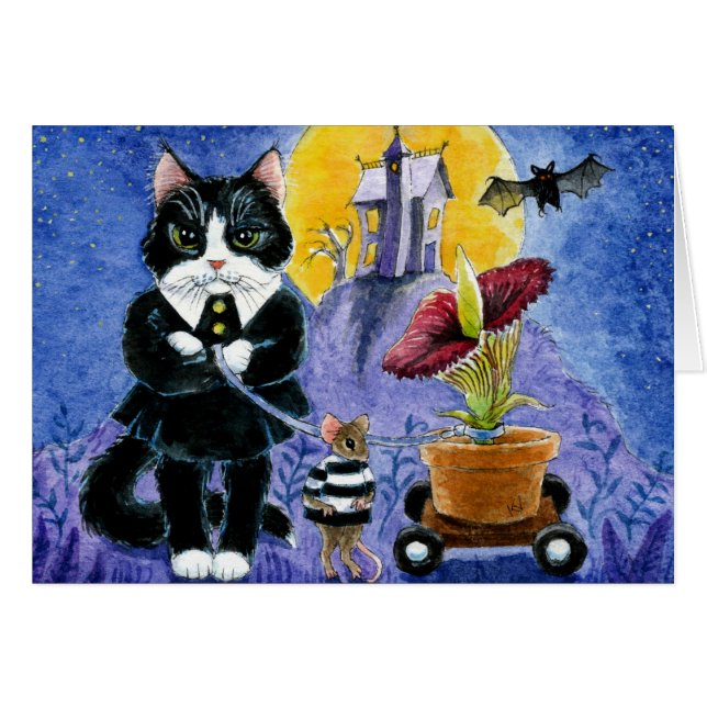 Halloween de felino lindo hogar (Anverso (Horizontal))