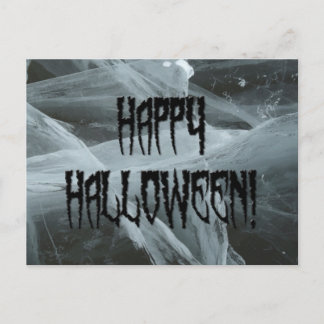 Halloween de la pierna de araña y la postal de fon