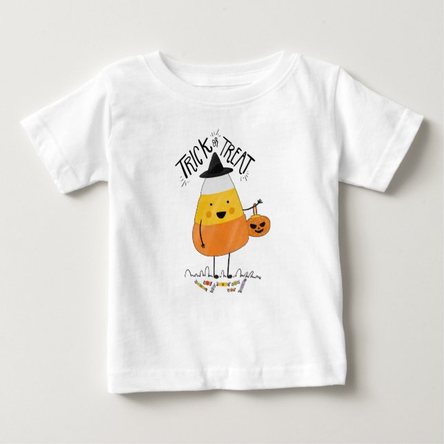 Halloween de maíz dulce o truco | Camiseta con pli (Anverso)