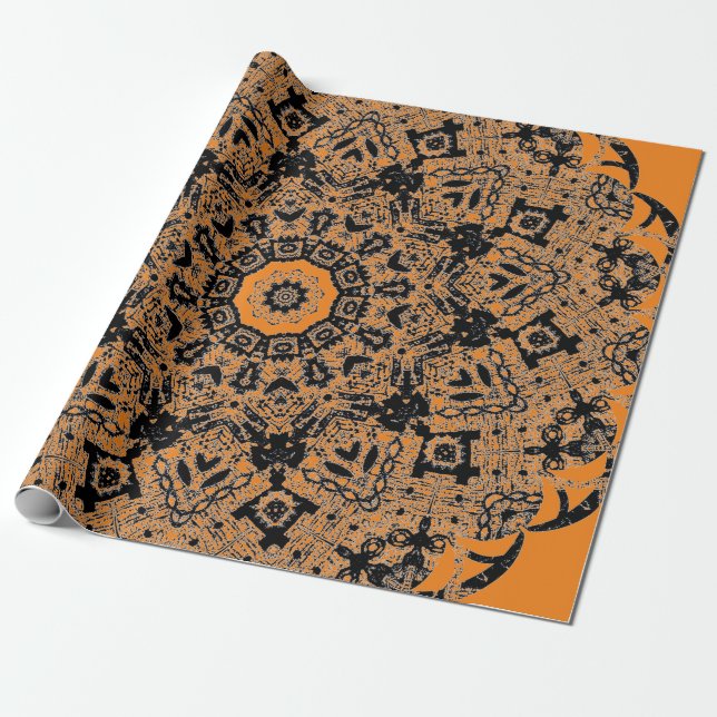 HALLOWEEN DE papel de envolvimiento NARANJA DE LAC (Desenrollado)