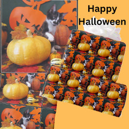 Halloween de Vaquero - Papel envuelto de gato/gati
